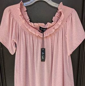 Pink Peasant Blouse